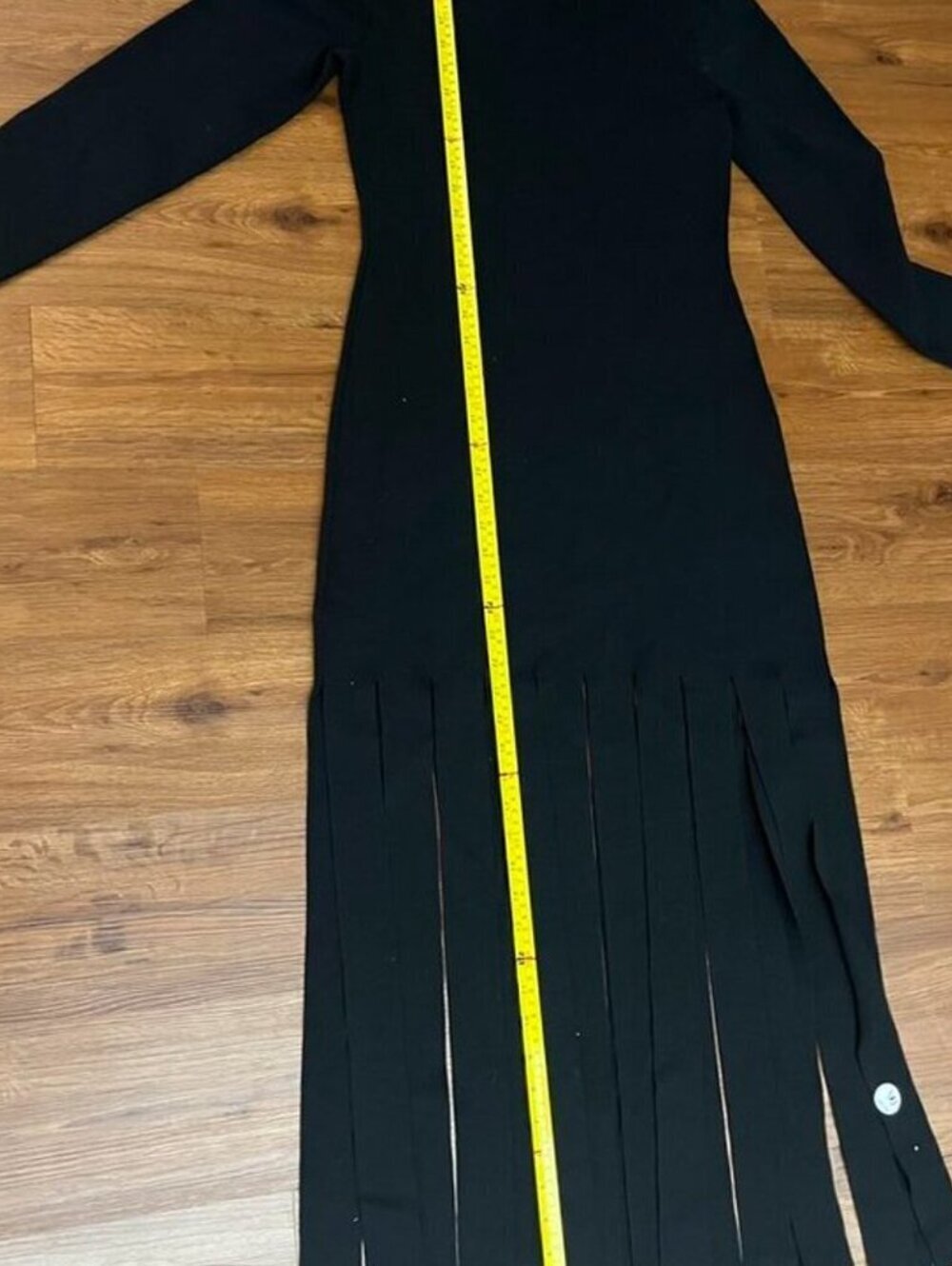Michael Kors Collection Black Merino Streamer Dress Medium - Picture 15 of 16